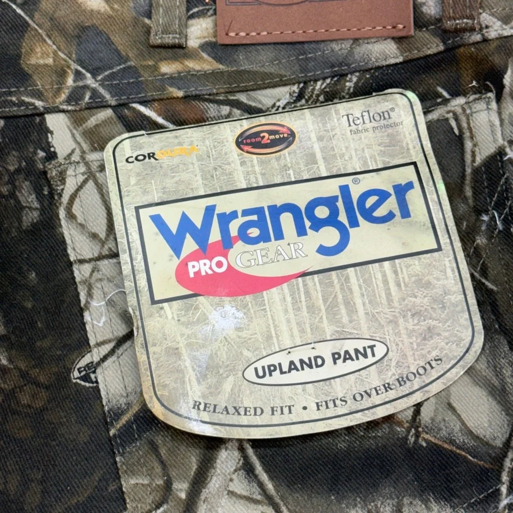 Wrangler Upland Pants Mens 36x30 Camo Cordura Brush Guard Hunting Relaxed Fit